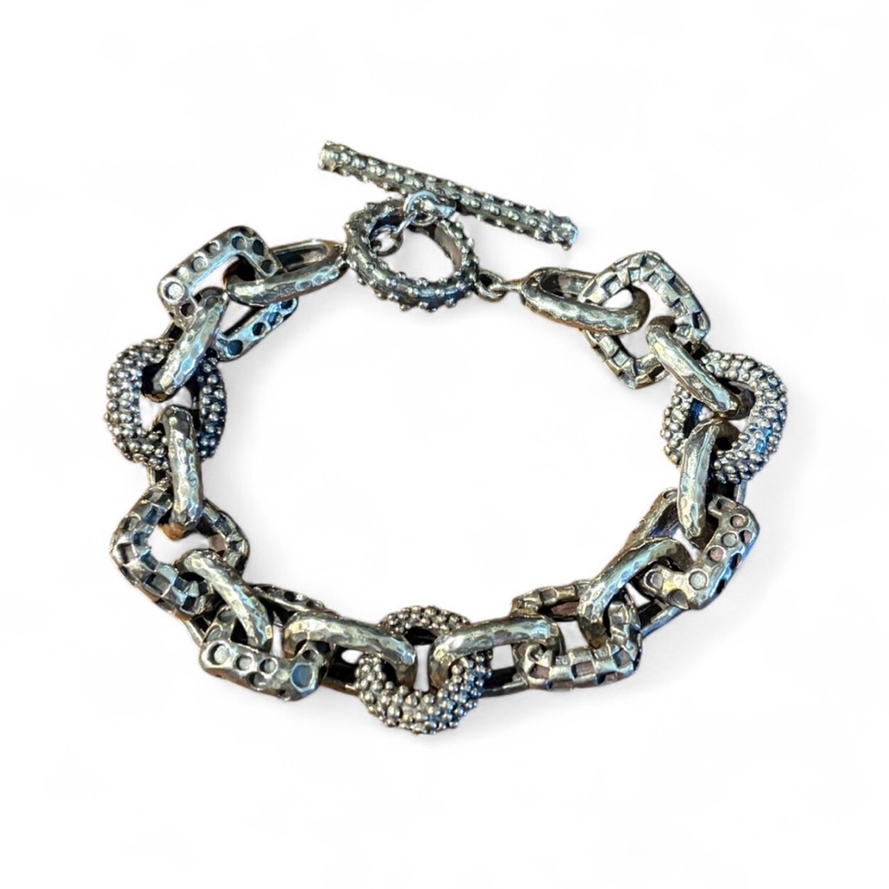 Dian Malouf Sterling Silver Toggle Bracelet - Picture 2 of 5